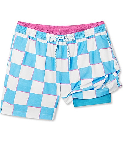 Chubbies Classic Lined Checker Print 5.5#double; Inseam Swim Trunks