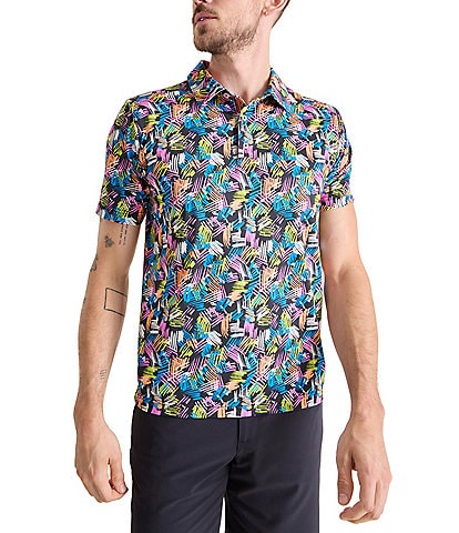 Chubbies Abstract Aloha Short Sleeve Performance Polo Shirt