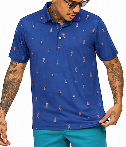 Chubbies Back Nine Performance Knit Short Sleeve Polo