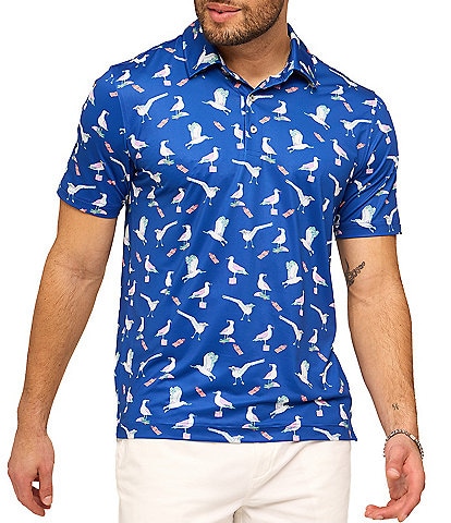 Chubbies Beaky Blinders Printed Performance Short Sleeve Polo
