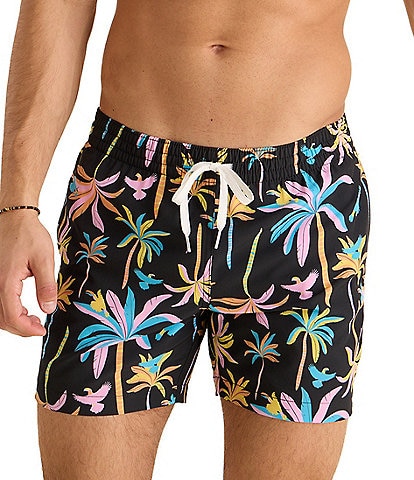 Chubbies Black Night Lights Printed 5.5#double; Inseam Swim Trunks