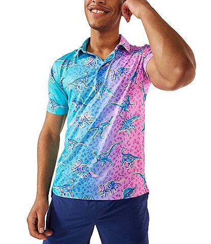 Chubbies Dino Delight Short Sleeve Performance Family Matching Polo Shirt