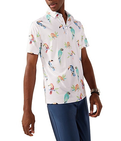 Chubbies Dude Macaw Short Sleeve Performance Polo Shirt