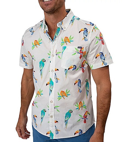 Chubbies Dude Where's The Macaw Friday Short Sleeve Woven Shirt