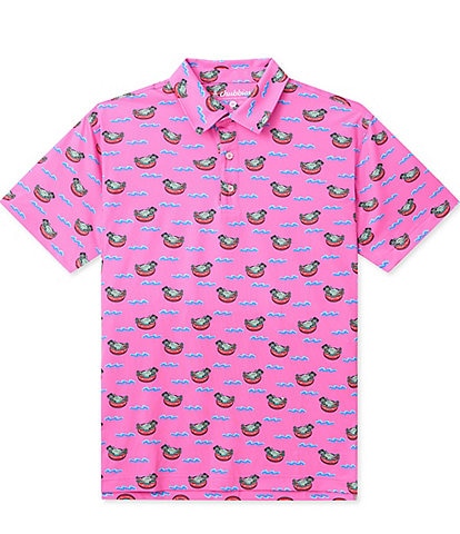 Chubbies Lazy River Printed Performance Short Sleeve Polo