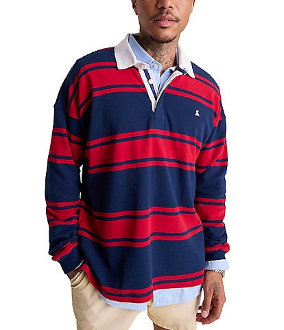 Chubbies Long Sleeve Scrum Striped Jersey Rugby Shirt