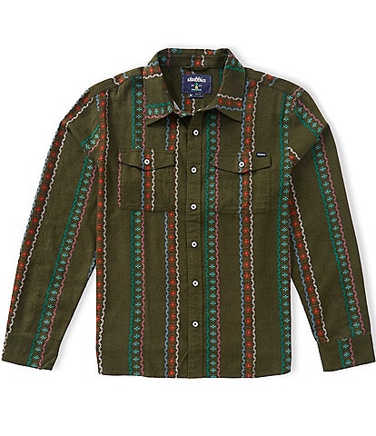 Chubbies Mesa Stripe Featherweight Flannel Long Sleeve Shirt