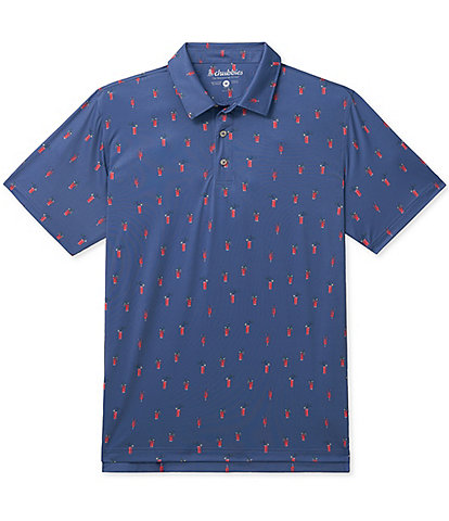 Chubbies Sip 'N' Relax Printed Performance Short Sleeve Polo