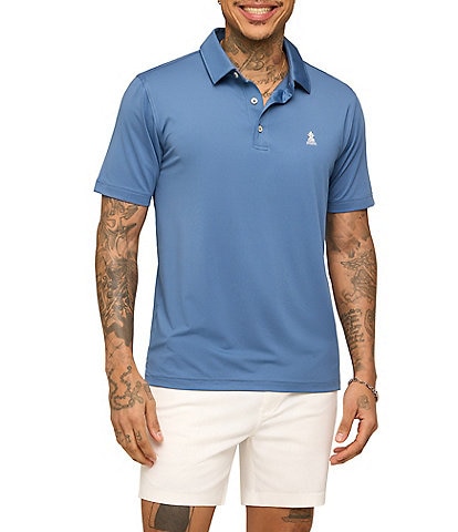 Chubbies Slate Sky Solid Performance Short Sleeve Polo