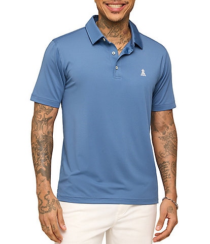 Chubbies Slate Sky Solid Performance Short Sleeve Polo