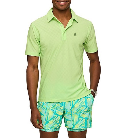 Chubbies Subtle Checkered Short Sleeve Performance Knit Polo