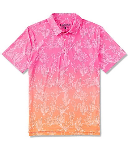 Chubbies Sunset Succulent Short Sleeve Performance Polo Shirt