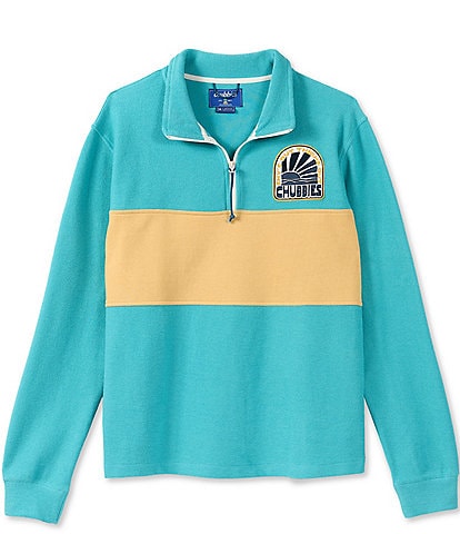 Chubbies The Frozen Lake Blocked Quarter-Zip Pullover