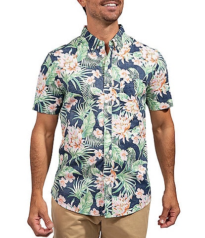 Chubbies The Resort Wear Tropical Print Poplin Woven Shirt