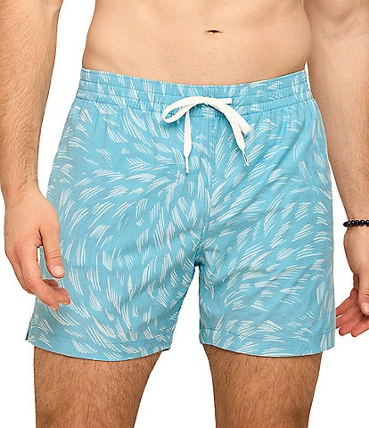 Chubbies Turquoise Tides 5.5#double; Inseam Swim Trunks