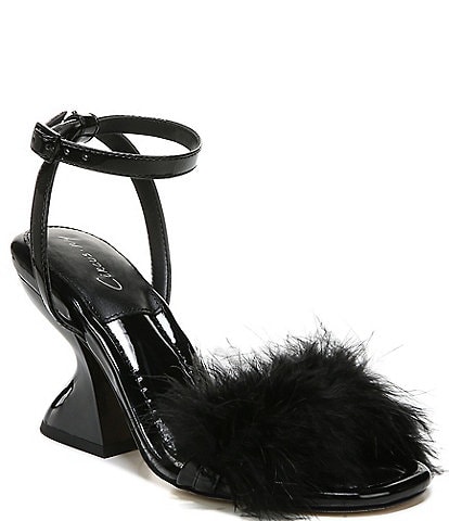 Circus NY by Sam Edelman Brenna Ostrich Feather Ankle Strap Dress Sandals