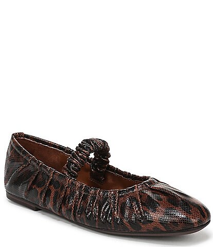 Circus NY by Sam Edelman Blythe Ruched Leopard Print Mary Jane Ballet Flats