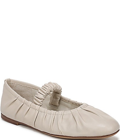 Circus NY by Sam Edelman Blythe Ruched Leather Mary Jane Ballet Flats