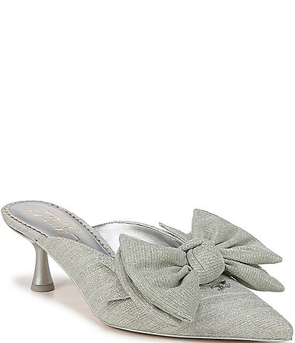 Circus NY by Sam Edelman Fiona Metallic Fabric Bow Detail Dress Mules