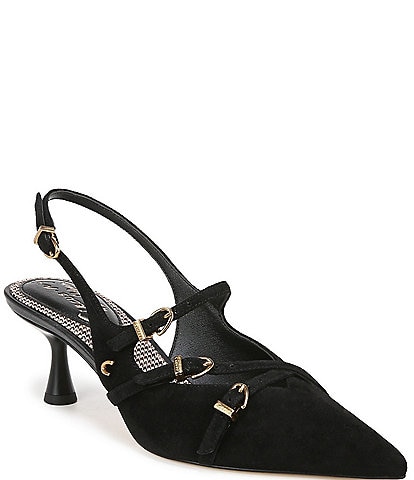 Circus NY by Sam Edelman Fraya Suede Buckled Slingback Pumps