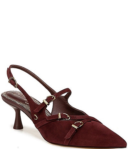 Circus NY by Sam Edelman Fraya Suede Buckled Slingback Pumps