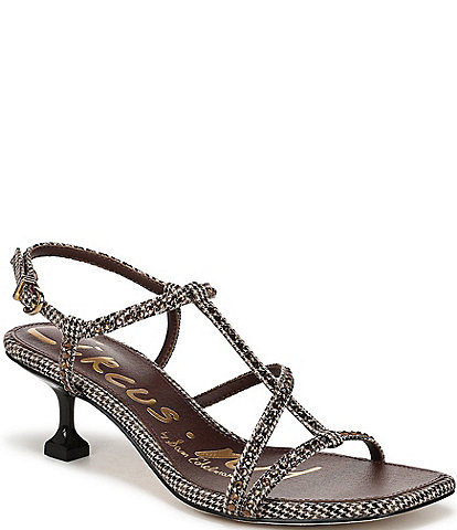 Circus NY by Sam Edelman Jaida Glitz Houndstooth Ankle Strap Dress Sandals