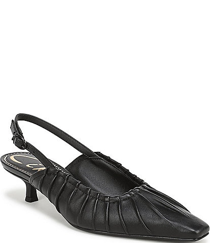 Circus NY by Sam Edelman Katia Ruched Slingback Kitten Heel Dress Pumps