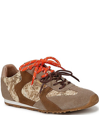 Circus NY by Sam Edelman Nash Printed Fabric and Suede Lace Up Sneakers