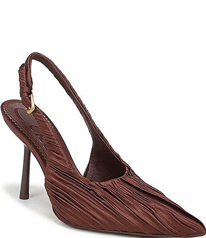 Circus NY by Sam Edelman Oaklee Gathered Fabric Point Toe Slingback Dress Pumps
