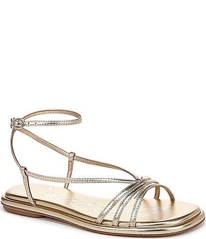 Circus NY by Sam Edelman Olana Metallic Leather Casual Flat Sandals