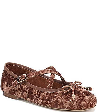 Circus NY by Sam Edelman Zuri Fabric Floral Print Bow Detail Ballerina Flats