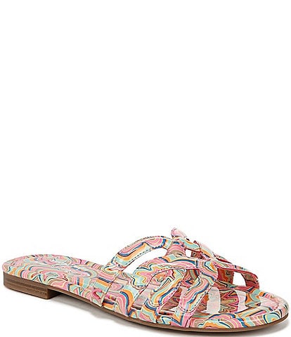 Circus NY by Sam Edelman Cat Patent Printed Double C Slide Sandals