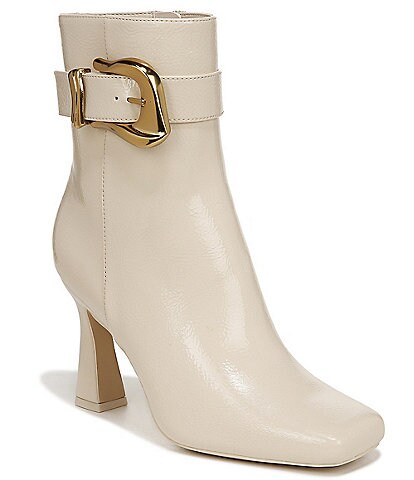 Circus NY Evie Crinkle Patent Buckle Detail Booties