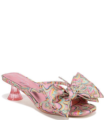 Circus NY by Sam Edelman Natalina Printed Fabric Butterfly Bow Slide Sandals