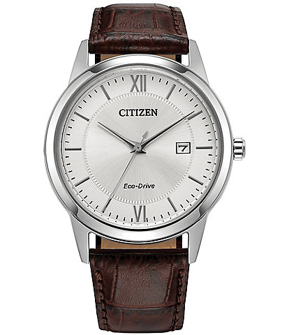Citizen Men's Classic Three Hand Brown Leather Strap Watch