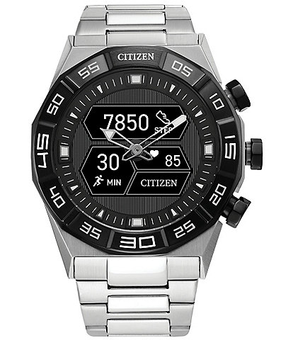Citizen Men's CZ Hybrid Smart Stainless Steel Bracelet Watch