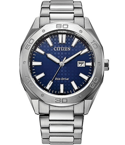 Citizen Men's Eco Drive Weekender Three Hand Stainless Steel Watch