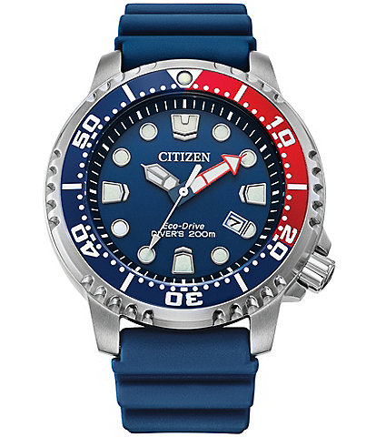 Citizen Men's Promaster Dive Three Hand Blue Strap Watch