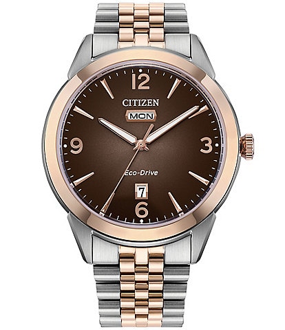 Citizen Men's Rolan Three Hand Two Tone Stainless Steel Bracelet Watch