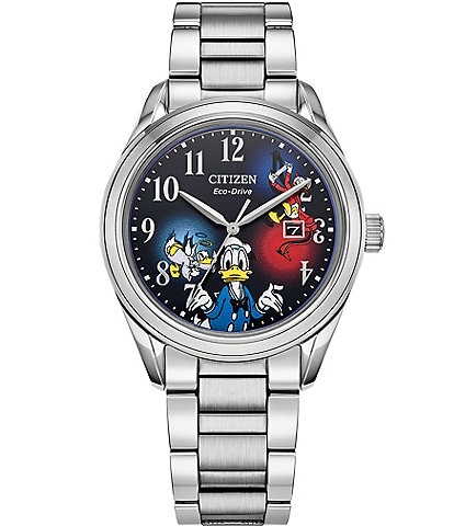 Citizen Unisex Limited Edition Disney© Donald Duck Multifunction Stainless Steel Bracelet Watch