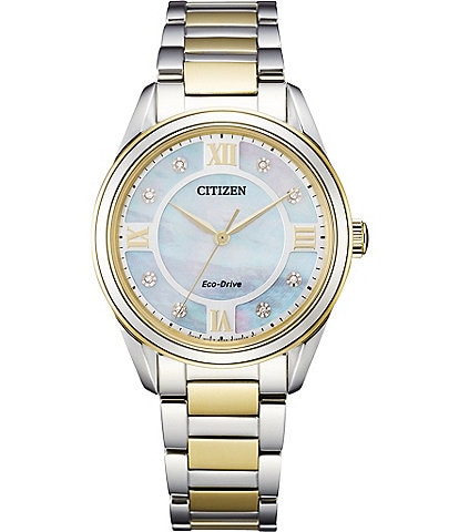 Citizen Women's Arezzo Three Hand Two Tone Stainless Steel Bracelet Watch