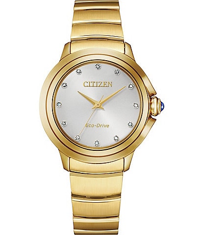 Citizen Women's Ceci Three Hand Gold Stainless Steel Bracelet Watch