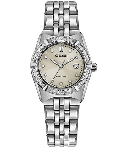 Citizen Women's Corso Diamond Multifunction Stainless Steel Bracelet Watch