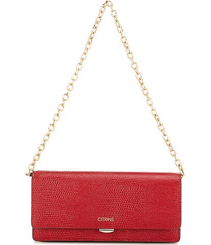 CITRINE Audrey Leather Flap Chain Wallet
