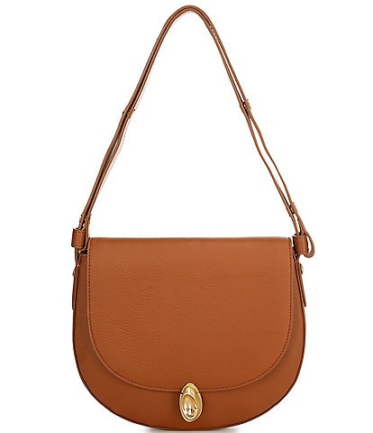 CITRINE Elsa Leather Flap Shoulder Bag