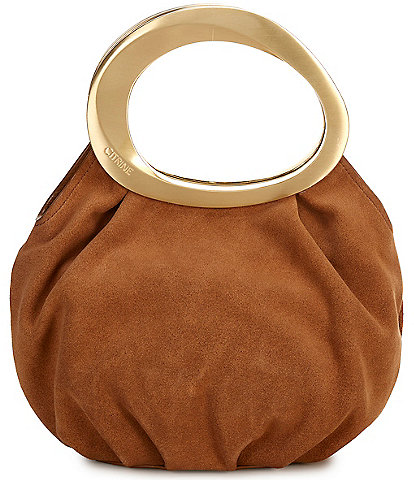 CITRINE Magnolia Suede Top Handle Mini Bag