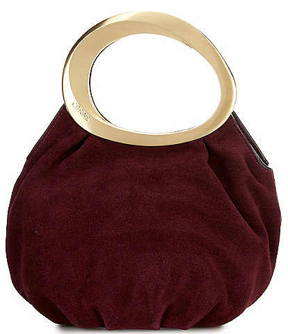 CITRINE Magnolia Suede Top Handle Mini Bag