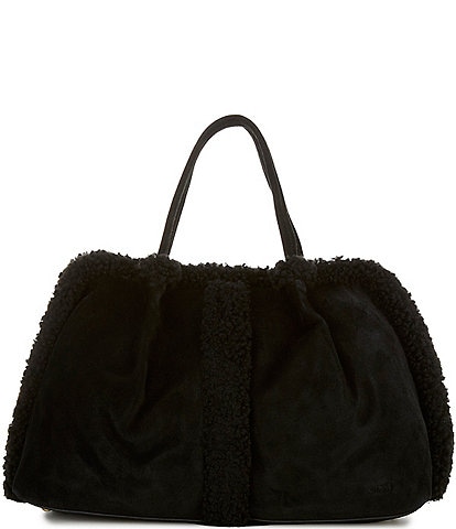 CITRINE Phillipa Shearling Satchel Bag