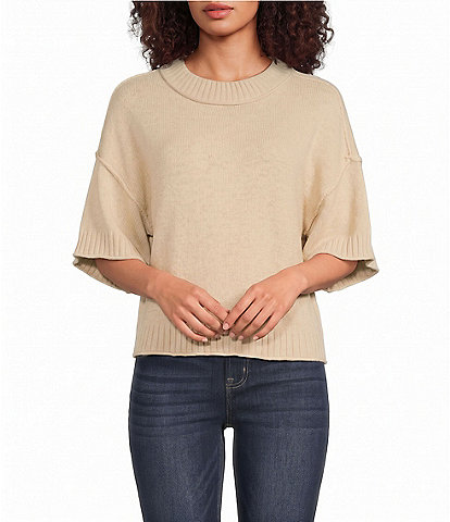 City Blues Broome Crew Neck Short Sleeve Cropped Sweater