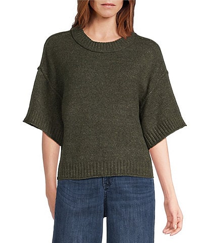 City Blues Broome Crew Neck Short Sleeve Cropped Sweater